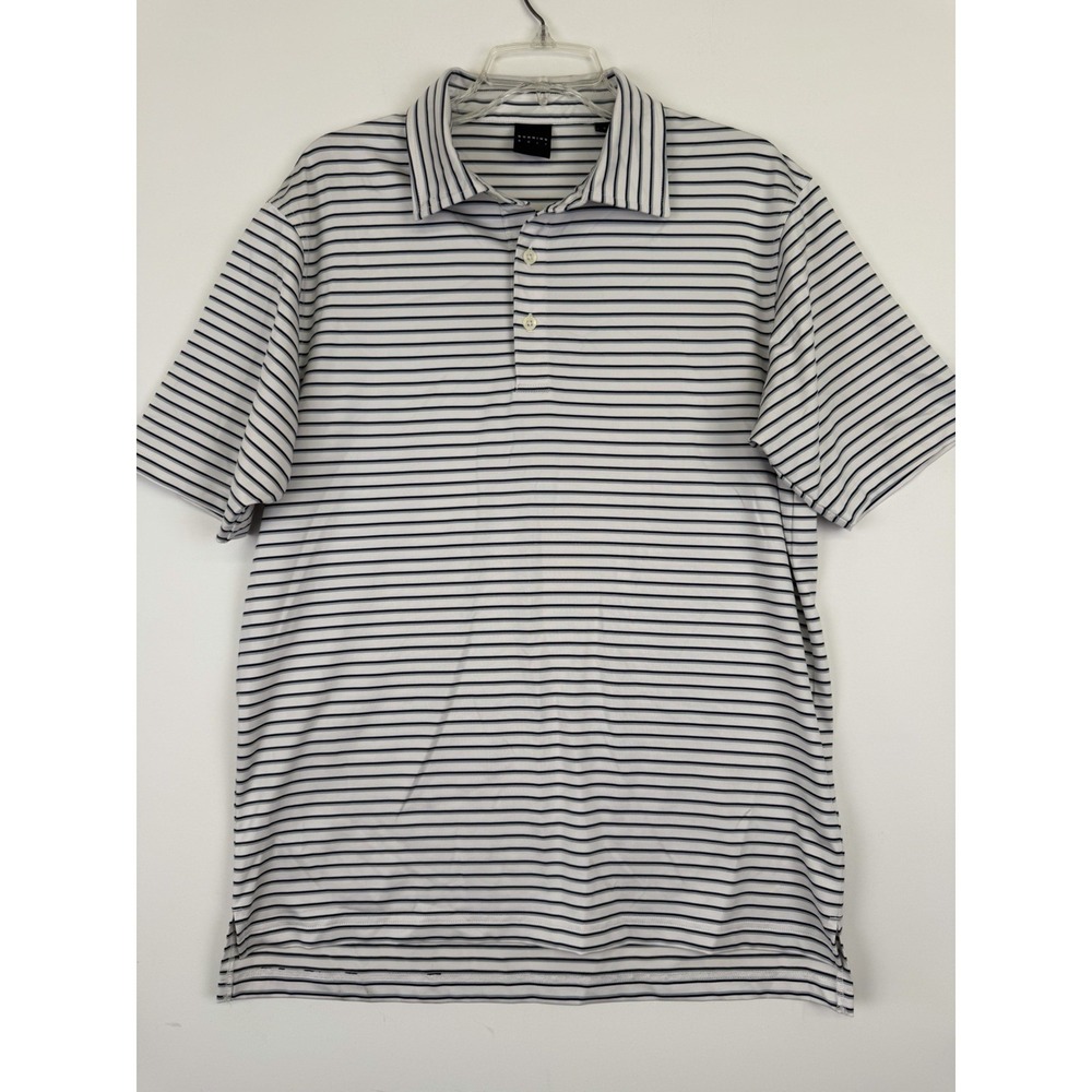 Dunning Golf men's striped performance polo shirt‎ Size Small